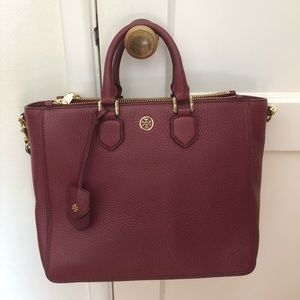 Tory Burch Robinson Tote - Bergundy